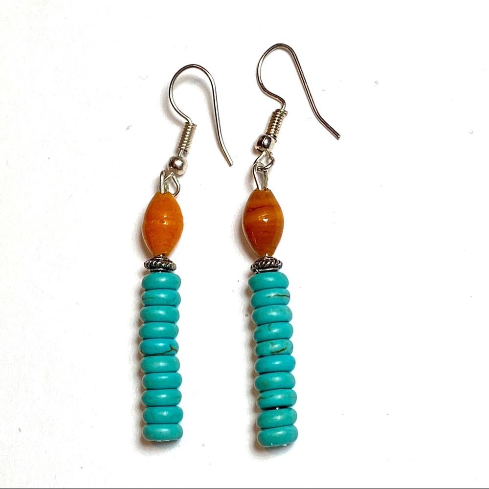 Handmade turquoise earrings